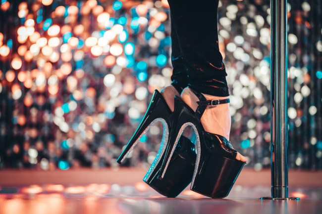 high heels on stage