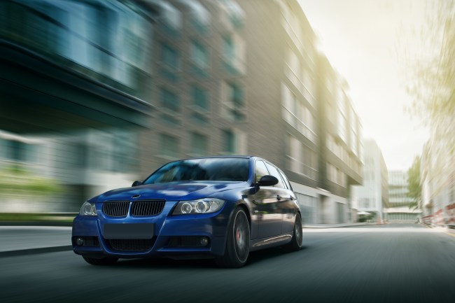 BMW on the road