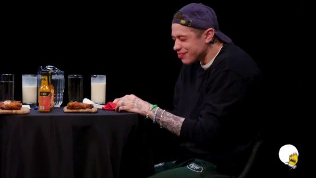 Pete Davidson Was Literally Shaking Doing The Hot Ones Challenge