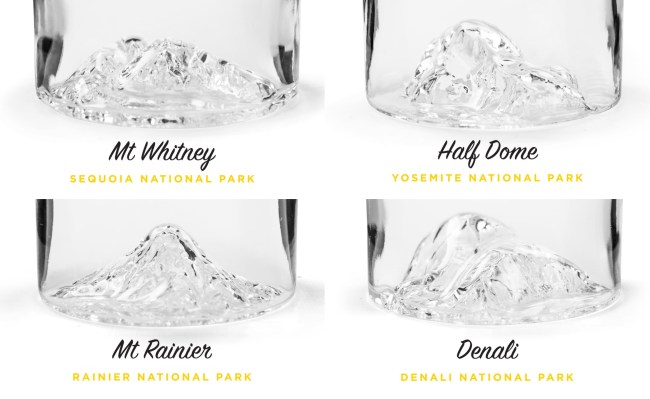 Whiskey Peaks Rocks Glasses American Mountains