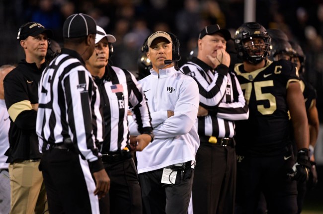 wake forest dave clawson isolating from wife all season