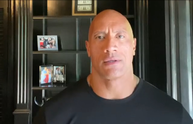 The Rock calls out president