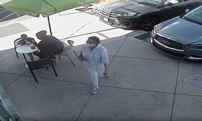 Woman Coughs On Child