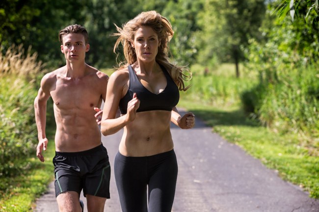 working out shirtless
