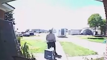 FedEx Driver Says ‘I Can’t Do That, Boss’ While Refusing To Help 89-Year-Old Man Who Fell Off Front Porch