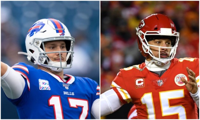 patrick mahomes josh allen throwing contest madden ratings