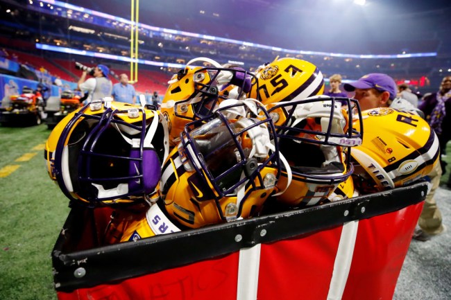 lsu college football face shield helmet