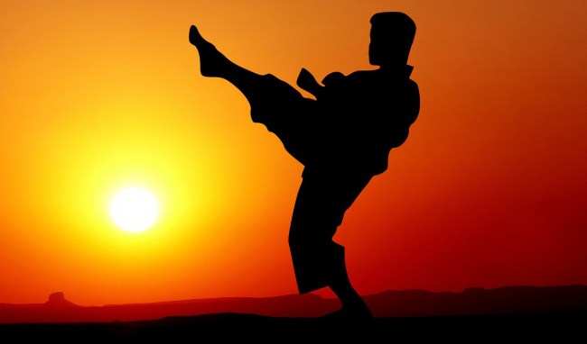 Guy Breaks Out Karate Stance During Argument With Woman At Post Office