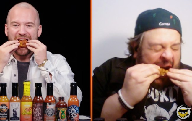 Adam Richman Hot Ones Challenge