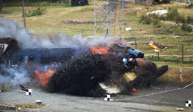 Footage Photos Of 100 MPH Train Crashing Into Nuclear Fuel Container