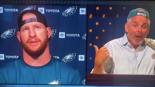 colin cowherd carson wentz backwards hat