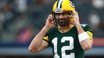 Old, Wily Veteran Aaron Rodgers Will Sometimes Fake A Helmet Malfunction In Order To Call His Own Offensive Plays