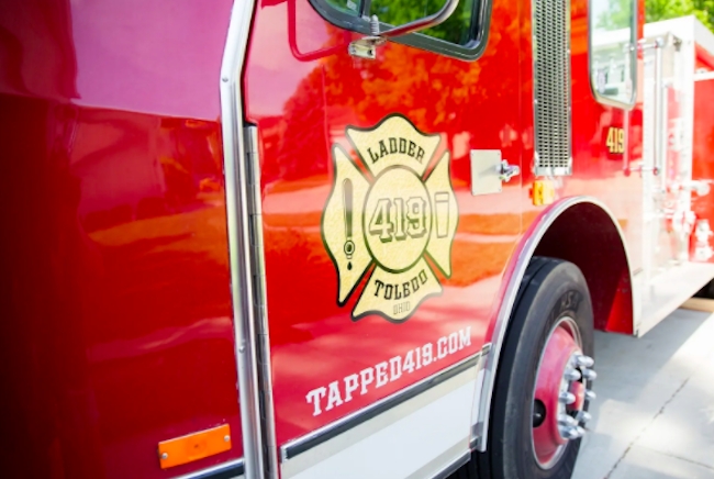 fire truck converted mobile beer bar