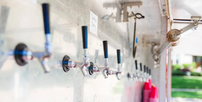 fire truck converted mobile beer bar