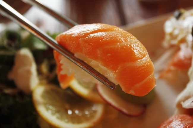 salmon sushi