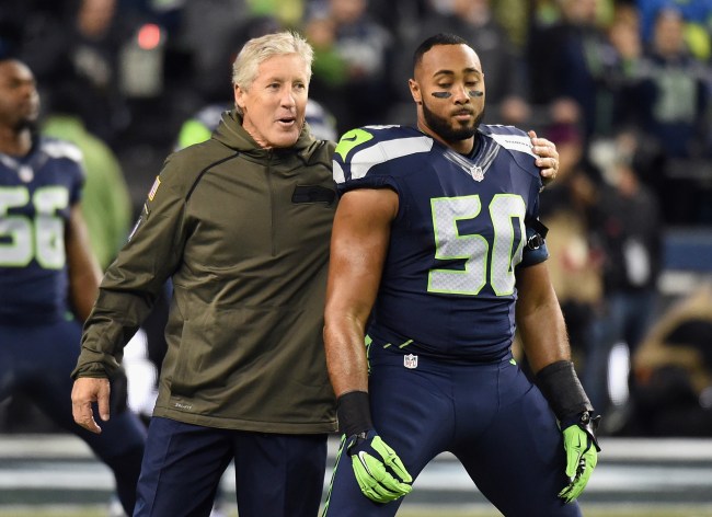 Pete Carroll and KJ Wright of the Seahawks slam the Cowboys' Trysten Hill for his dirty play of Chris Carson