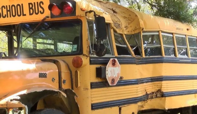 11-Year-Old Boy Crashes Stolen School Bus After 13 Mile Police Chase