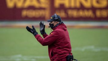 Washington Head Coach Ron Rivera Celebrates Last Round Of Cancer Treatment, Rings Victory Bell On Victory Monday