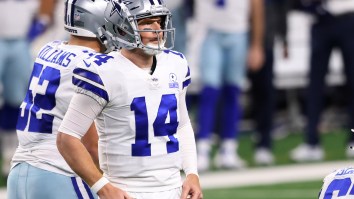 Cowboys’ Andy Dalton Throws One Of The Worst Passes You Will Ever See And It Somehow Didn’t Get Intercepted