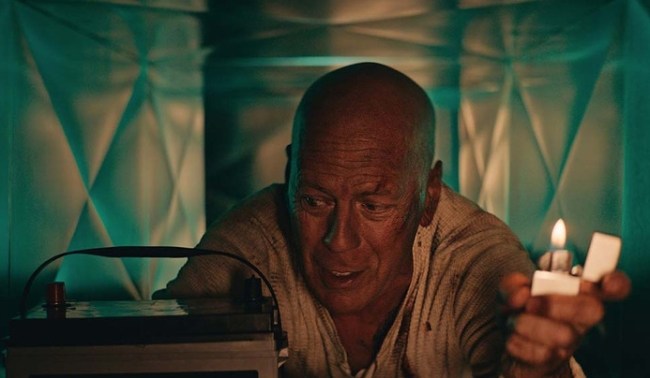 Bruce Willis reprises role as John McClane for Die Hard battery commercial.