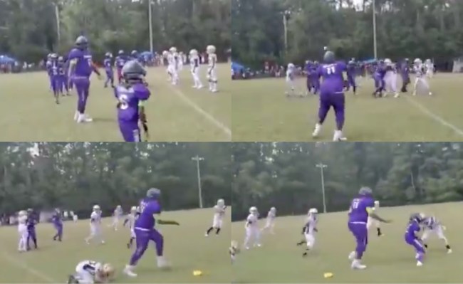 enormous youth football player