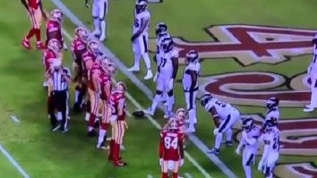 Eagles’ Malik Jackson Hilariously Tried To Cheat By Moving The Ball At The Line Of Scrimmage With His Foot
