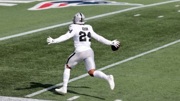 Johnathan Abram Gets Up Field And Lays The Lumber Faster Than You Can Spell Johnathan Abram