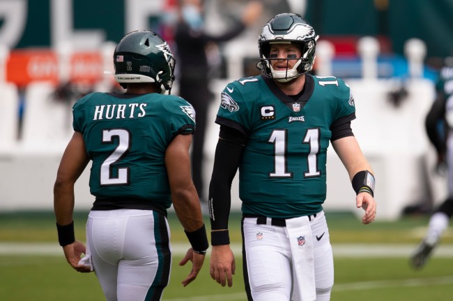 Jalen Hurts Carson Wentz Philadelphia Eagles