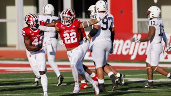 Indiana Defensive Back Ejected After Punching Michigan Player With A Helmet On, When Will People Learn?