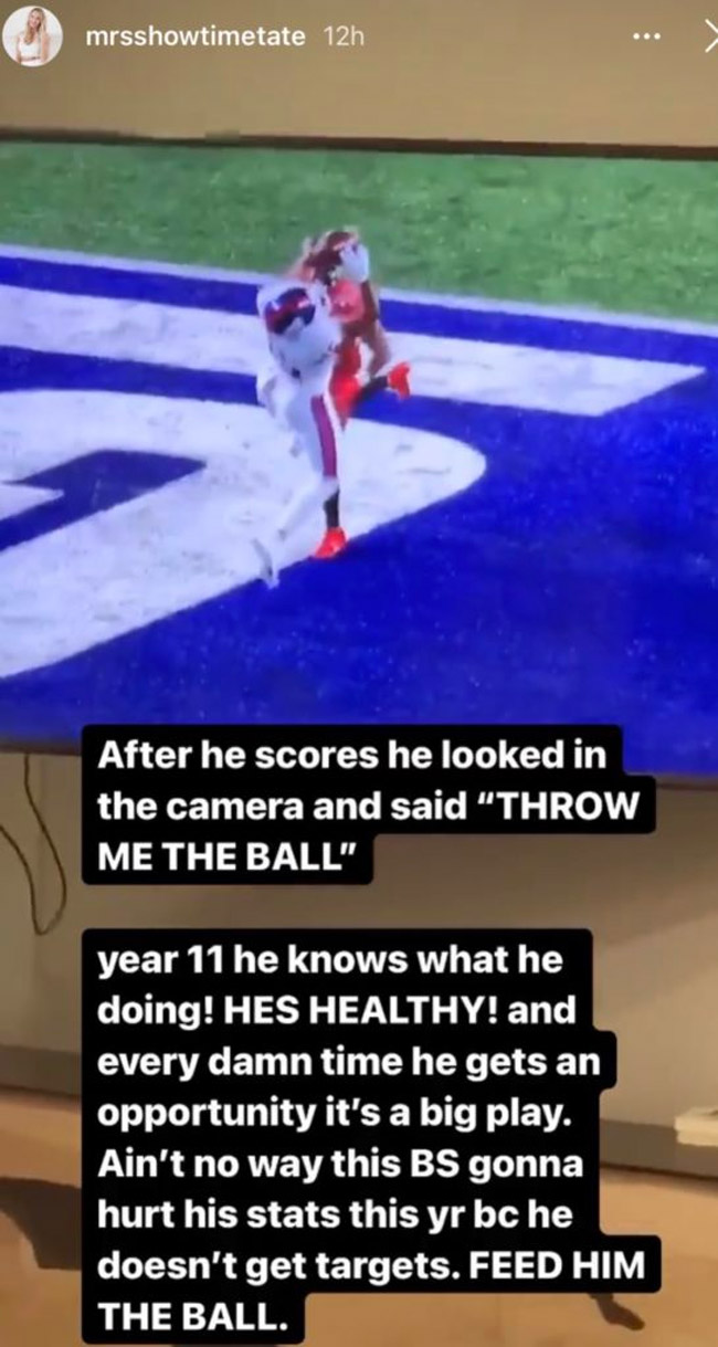 Golden Tate Wife Elise Rips Giants For Not Throwing Him The Ball Enough