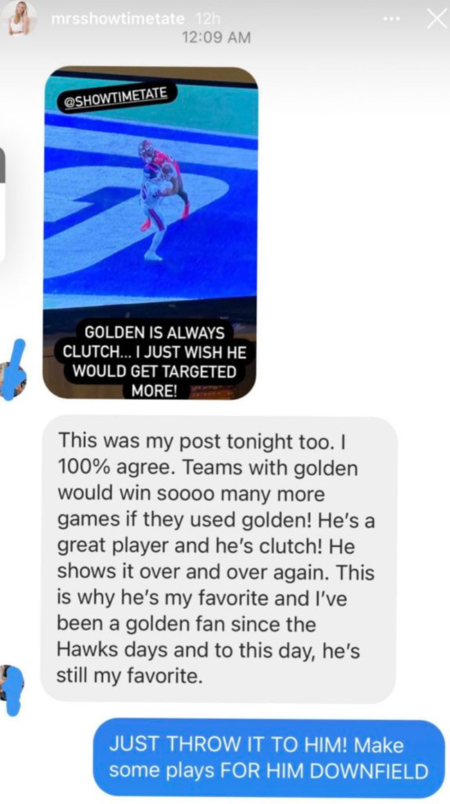 Golden Tate Wife Elise Rips Giants For Not Throwing Him The Ball Enough