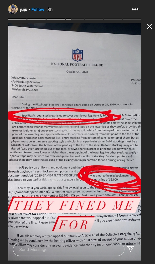 NFL socks fine 1