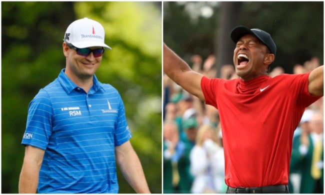 zach johnson watched tiger woods masters phone