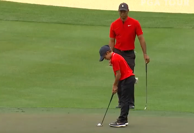 Charlie Woods Tiger Fist Pump