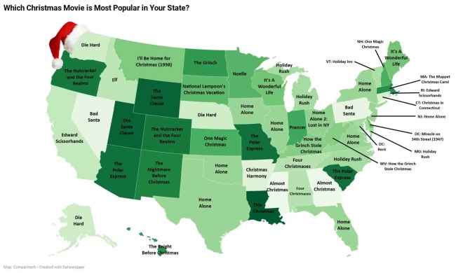 Christmas Movie Is Most Popular In Your State