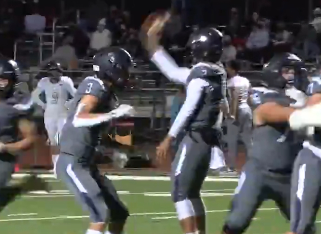 Overhead TD Pass QB