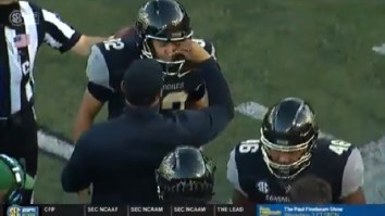 Sarah Fuller Celebrates Historic Extra Point Kick By Taking A Whiff Of A Smelling Salt On The Sideline