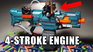 YouTuber Mods A Nerf Blaster With A Gas Motor So It Rapid Fires