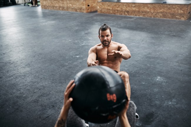 Sears.com website has graphic photo of medicine ball.