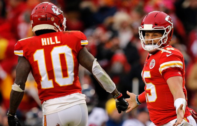 tyreek hill patrick mahomes trash practice