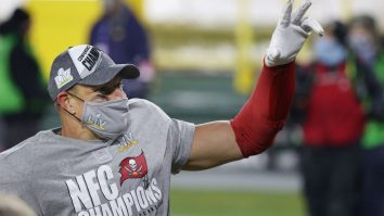 Rob Gronkowski’s ‘Super Celebration’ After The NFC Championship Included A Burrito With Heavy Queso