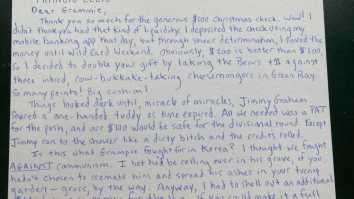 This Thank-You Note To My Grandmother For Her $100 Christmas Check Might Be Too Honest