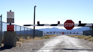 New Area 51 Images Taken By Pilot Show Strange Triangular Object Inside An Open Hangar