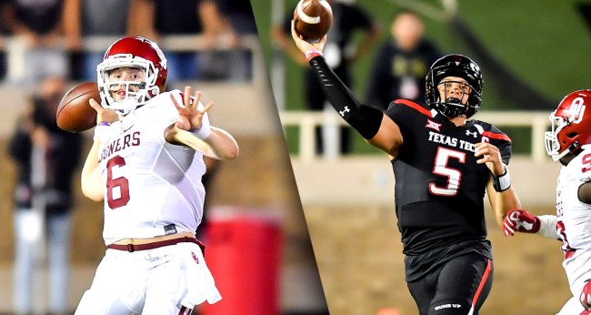 Patrick Mahomes Baker Mayfield Put Up 1708 Yards Of Offense In 2016