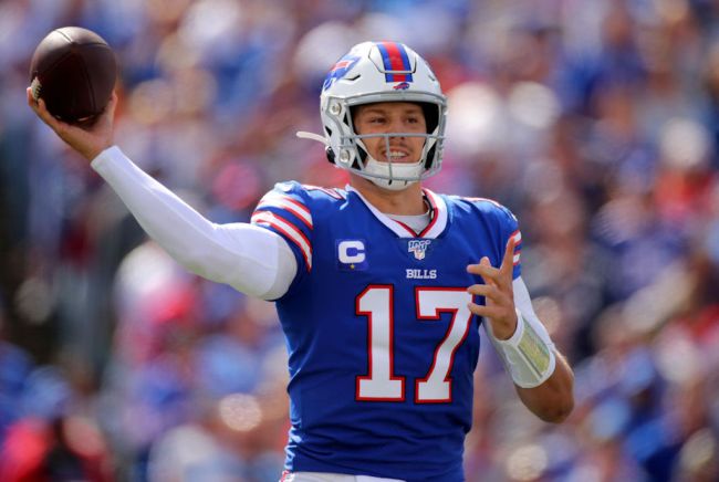 josh allen flaming tables super bowl