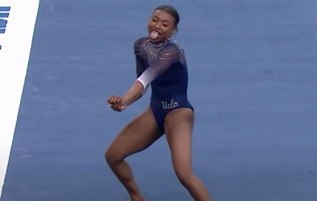 ucla gymnast hip hop routine