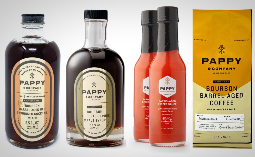 Pappy Co. Whiskey syrup hot sauce coffee cocktail mixers