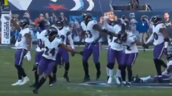 Ravens Players Disrespectfully Stomped On The Titans’ Midfield Logo After Game-Clinching Interception