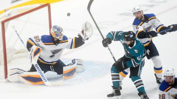 Blues Goalie Jordan Binnington Threw A Hilarious Tantrum After Being Pulled Vs. Sharks