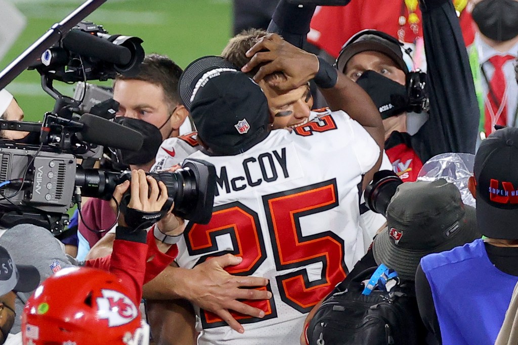 LeSean McCoy and Tom Brady